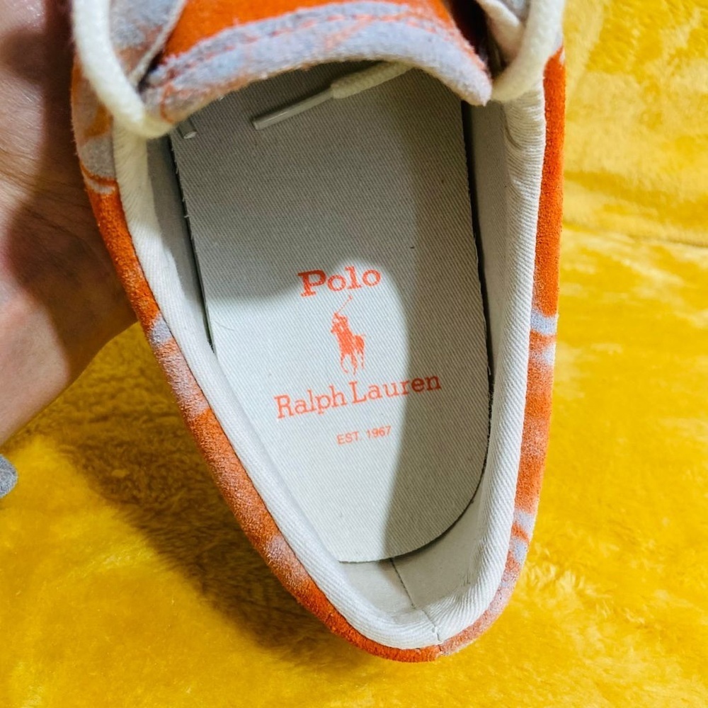 Polo Ralph Lauren Harpoon Orange Tie Dye Sneaker - Picture 5 of 6